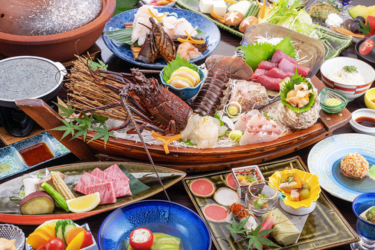 The kaiseki cuisine